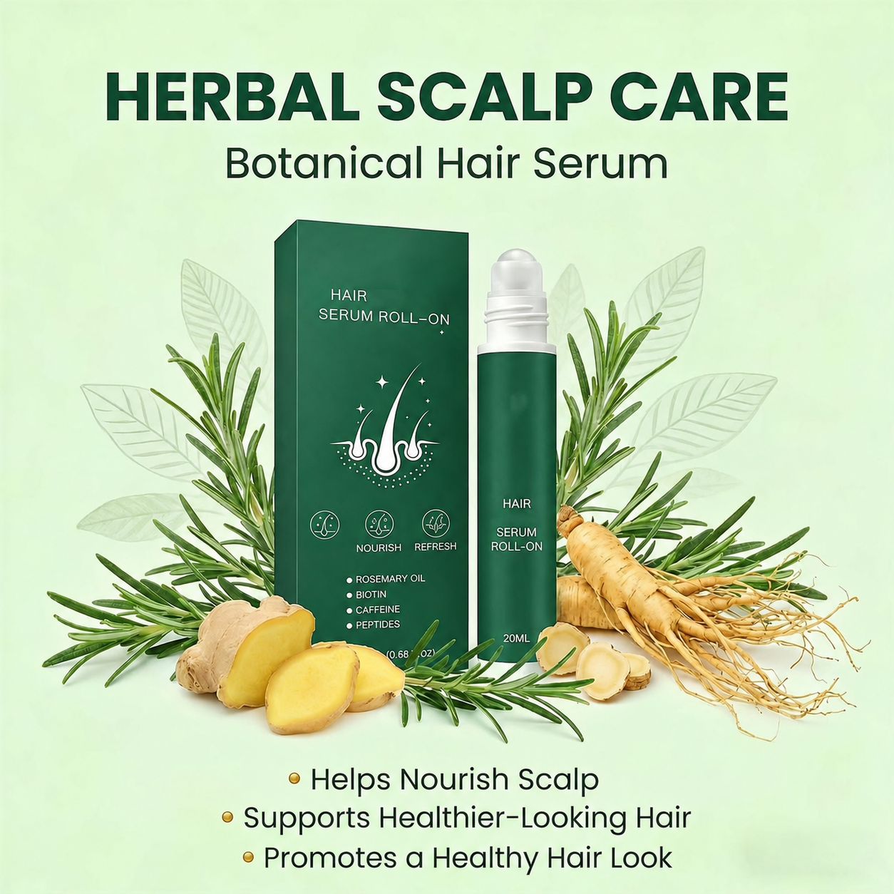 2 Stück Roota Hair Growth Serum Roll-On,Roota Hair Growth Roller,Hair Revival Serum for Thicker,Healthy Hair,Haarwachstum Serums,Natürlich Haarwachstum Beschleunigen,Haarwuchsmittel Frauen & Männer